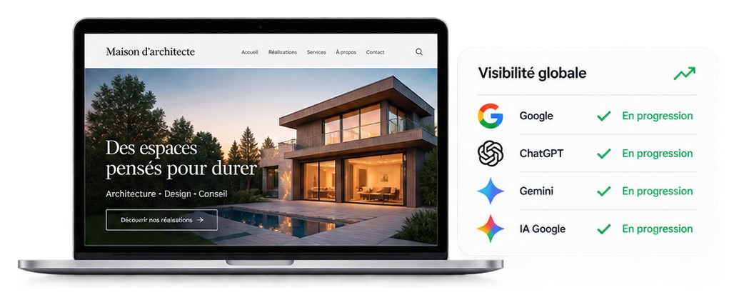 Création de site internet avec référencement Google et IA